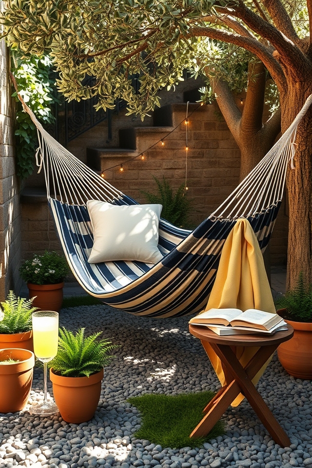 add sturdy shaded hammock