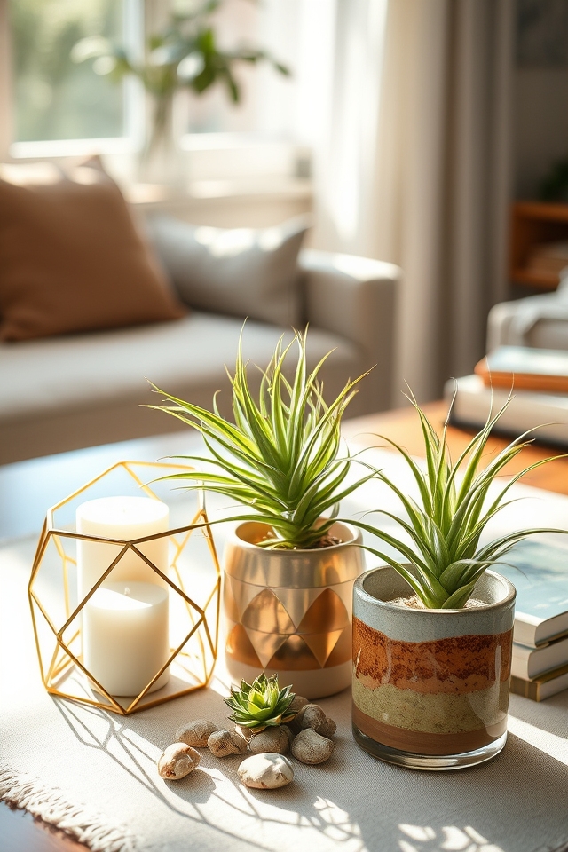 air plants in holders