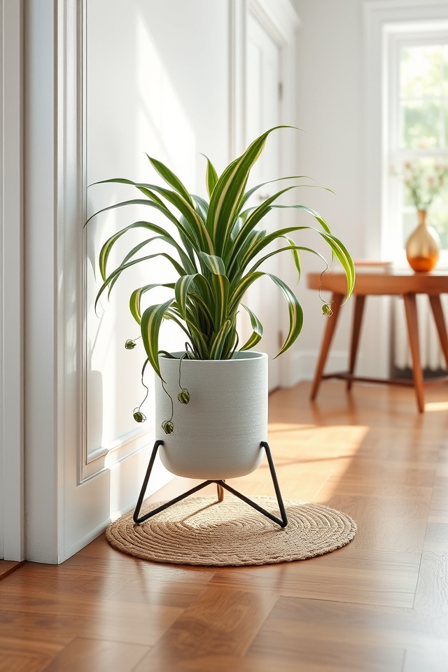air purifying elevated spider plants