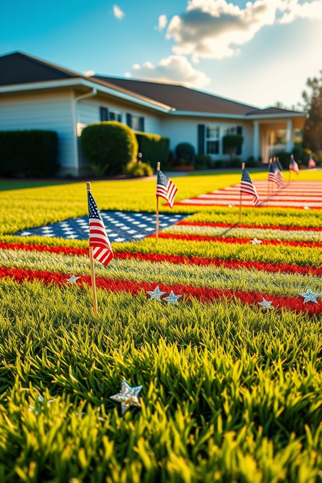 american flag lawn stripes