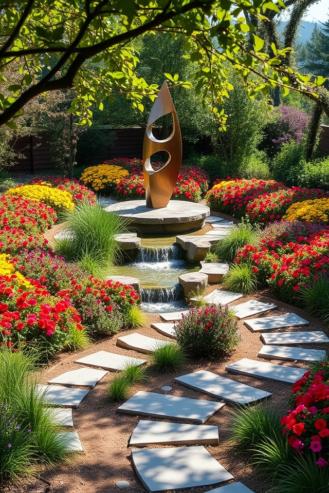 artistic focal points enhance gardens