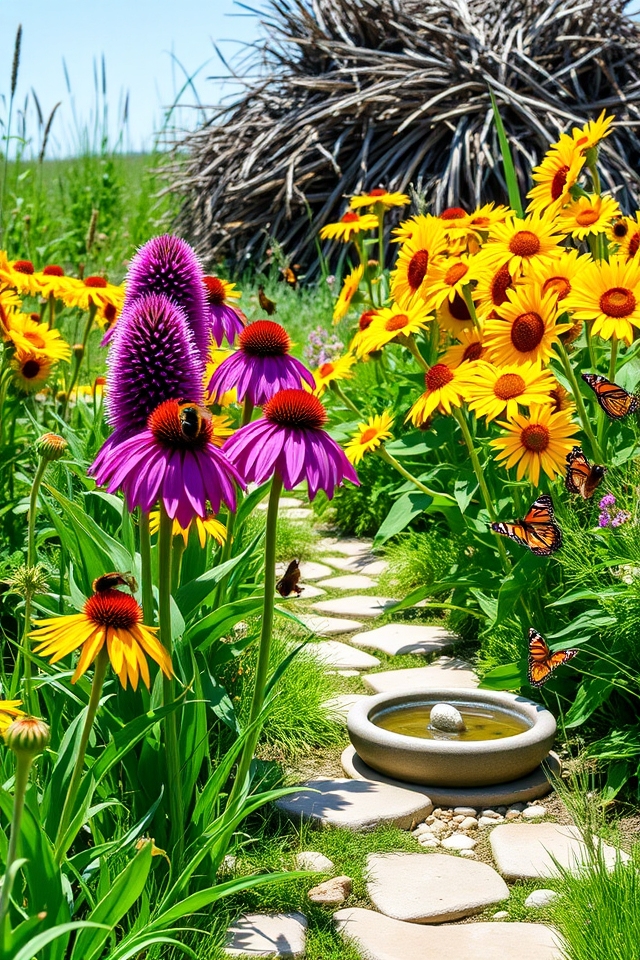 attracting bees and butterflies