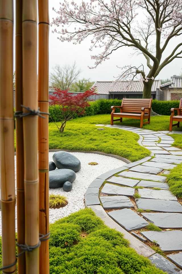 authentic minimalist bamboo fencing