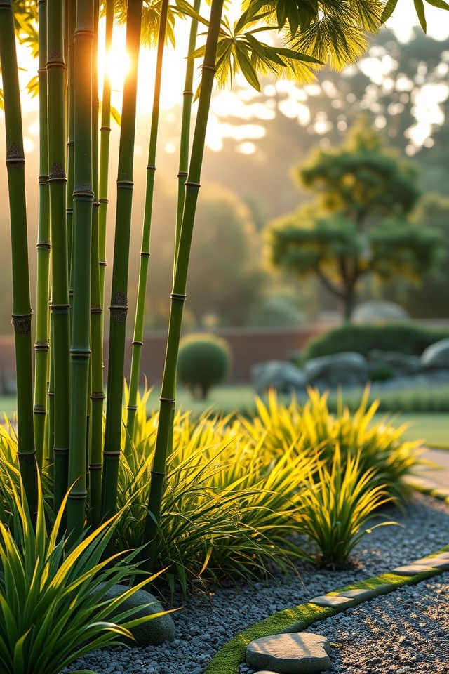 bamboo and grass harmony