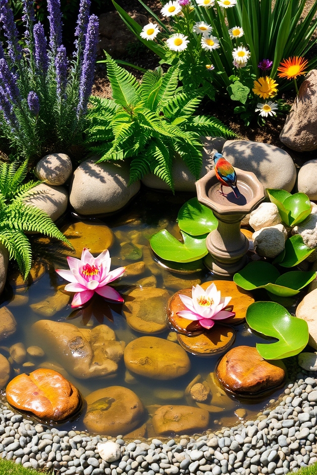 bird bath pond oasis