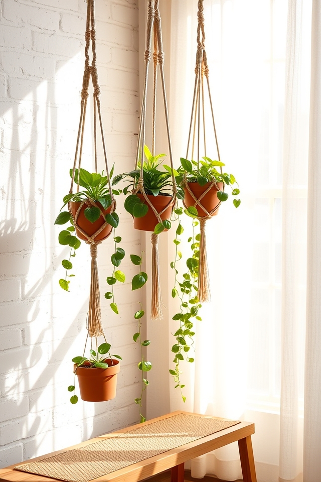 bohemian knotted wall hangers