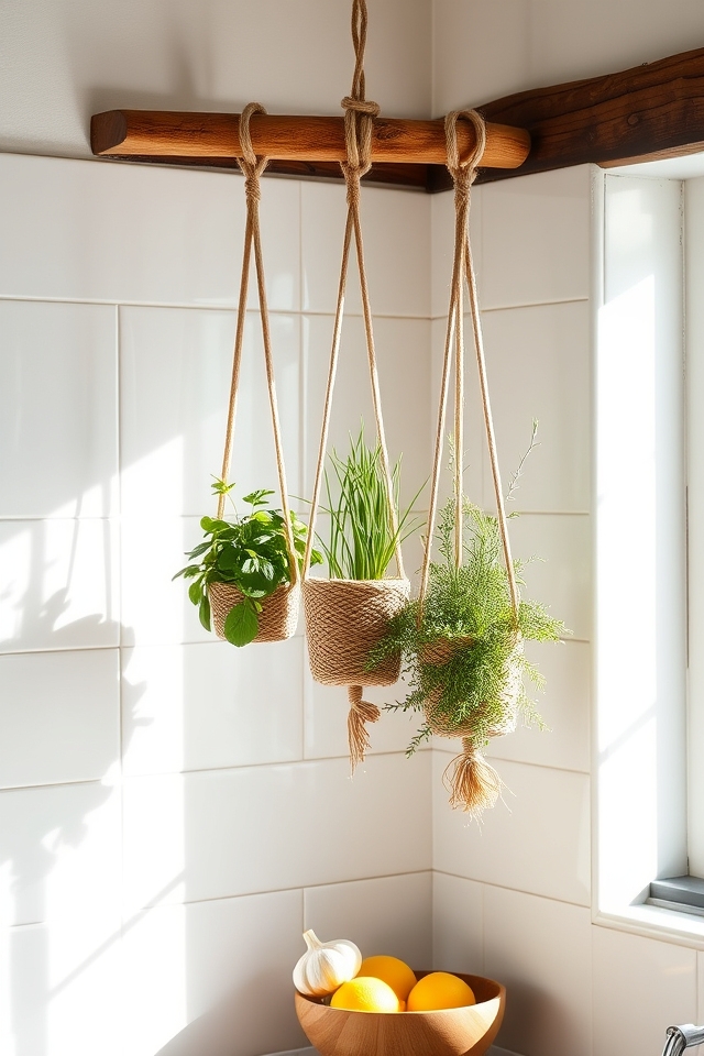 bohemian woven hanging planters