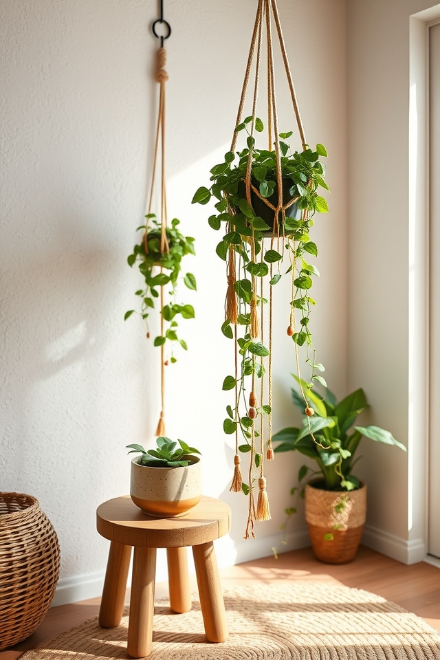 boho beaded plant strings