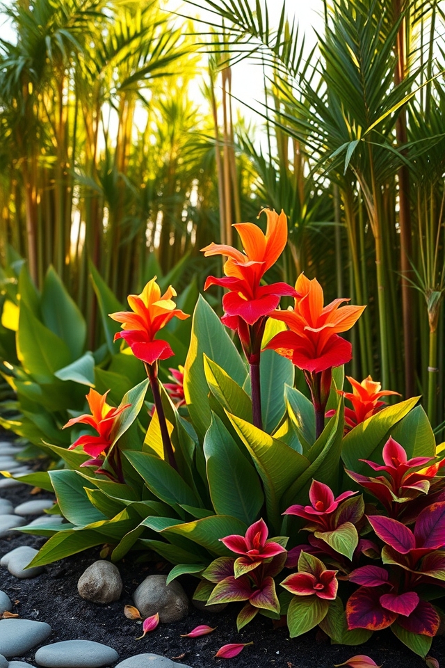 bold cannas tropical flair
