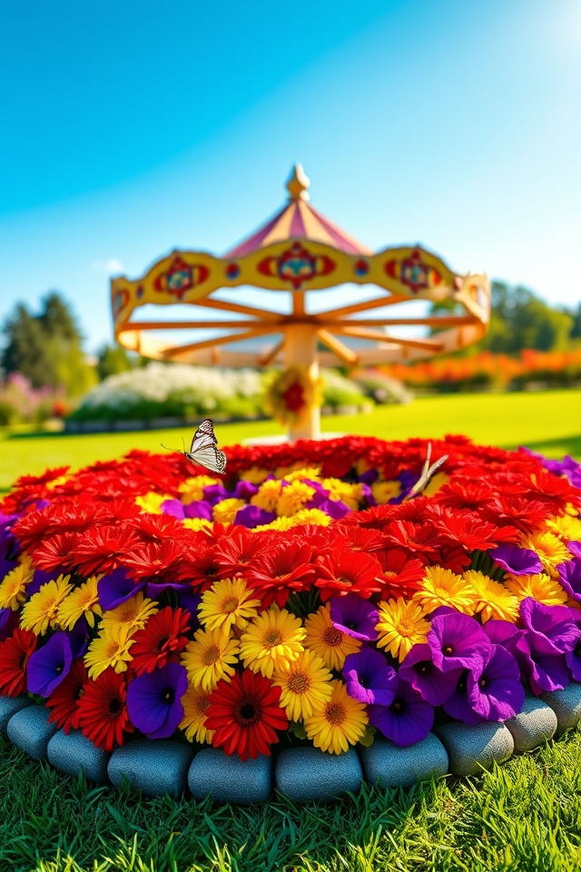 bold colored circular arrangements