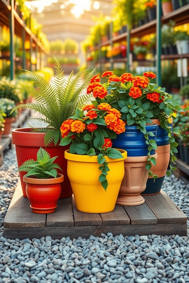 bold colorful pot clusters