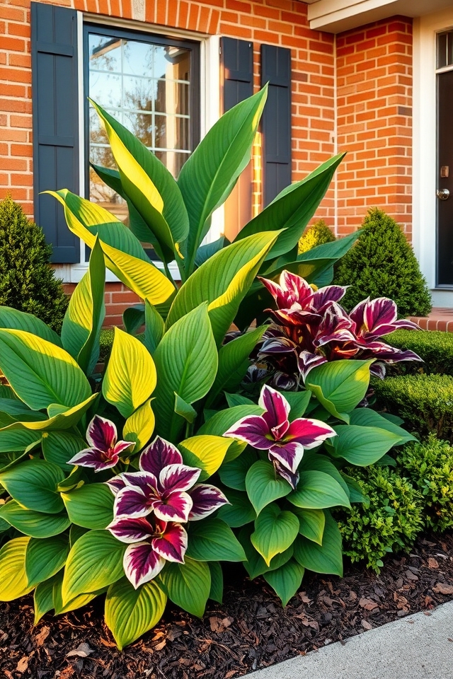 bold foliage for contrast
