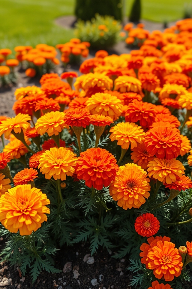 bold hardy pest repelling marigolds