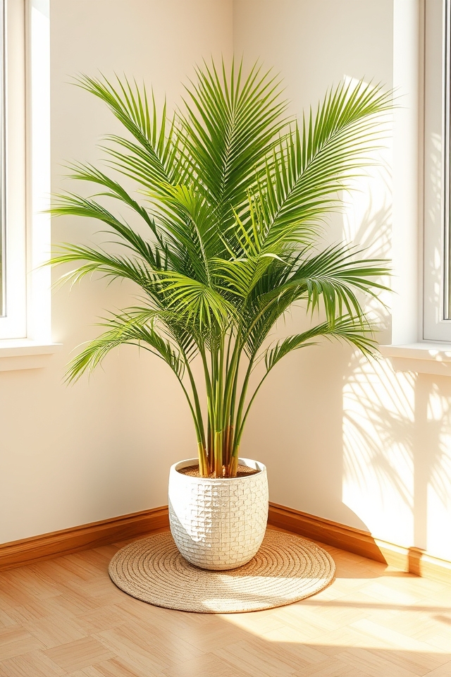 breezy feathery arching palm