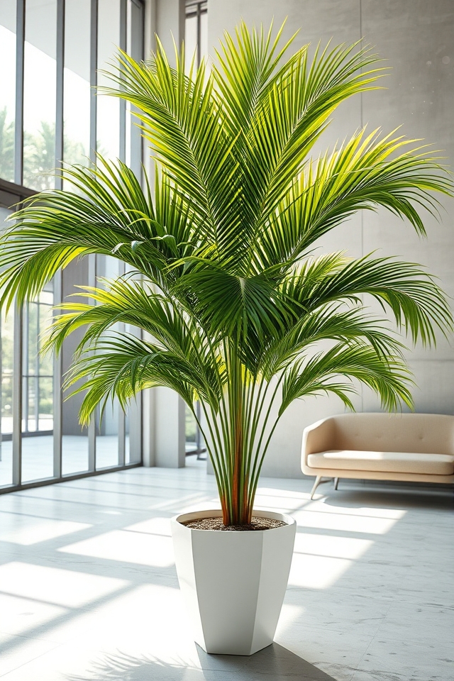 breezy tropical areca palm