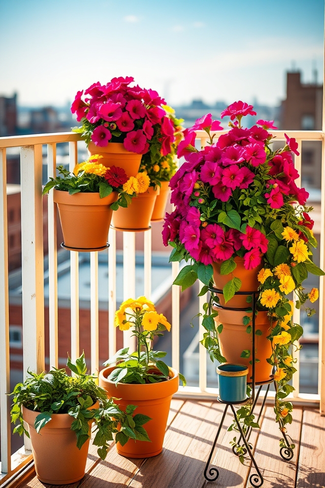 bright balcony bloom clusters