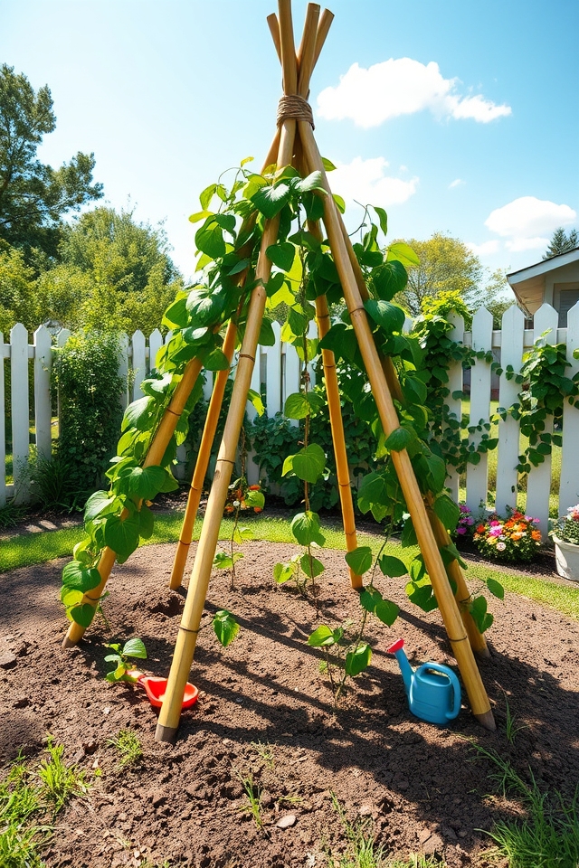 build a bean teepee