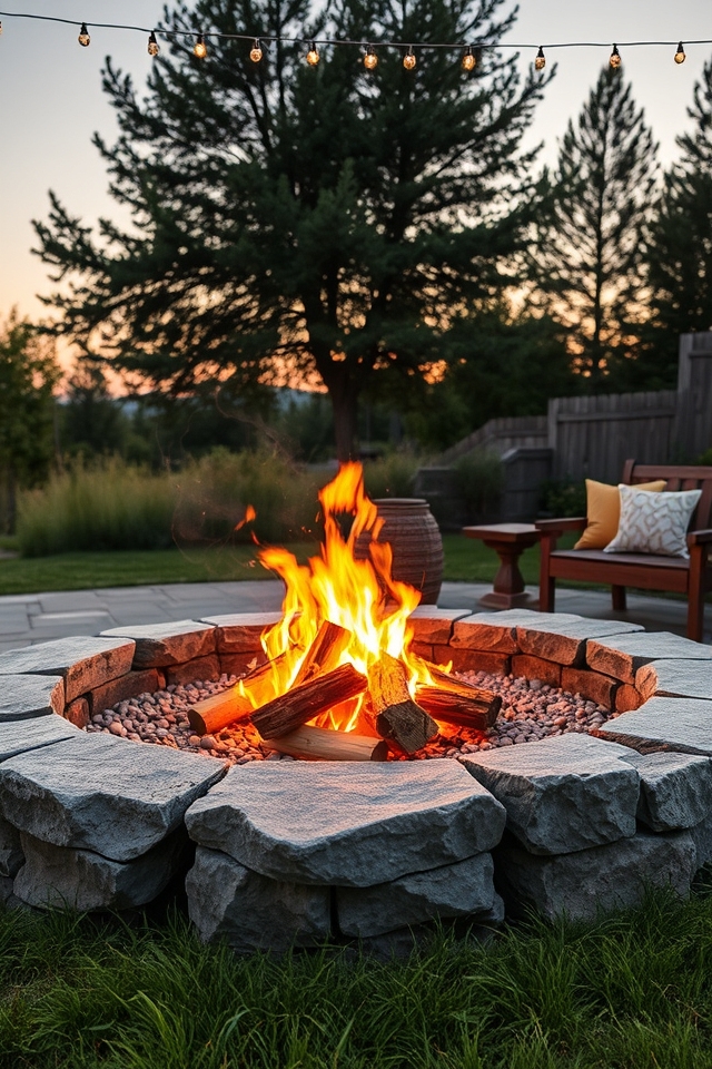 build a cozy stone fire pit