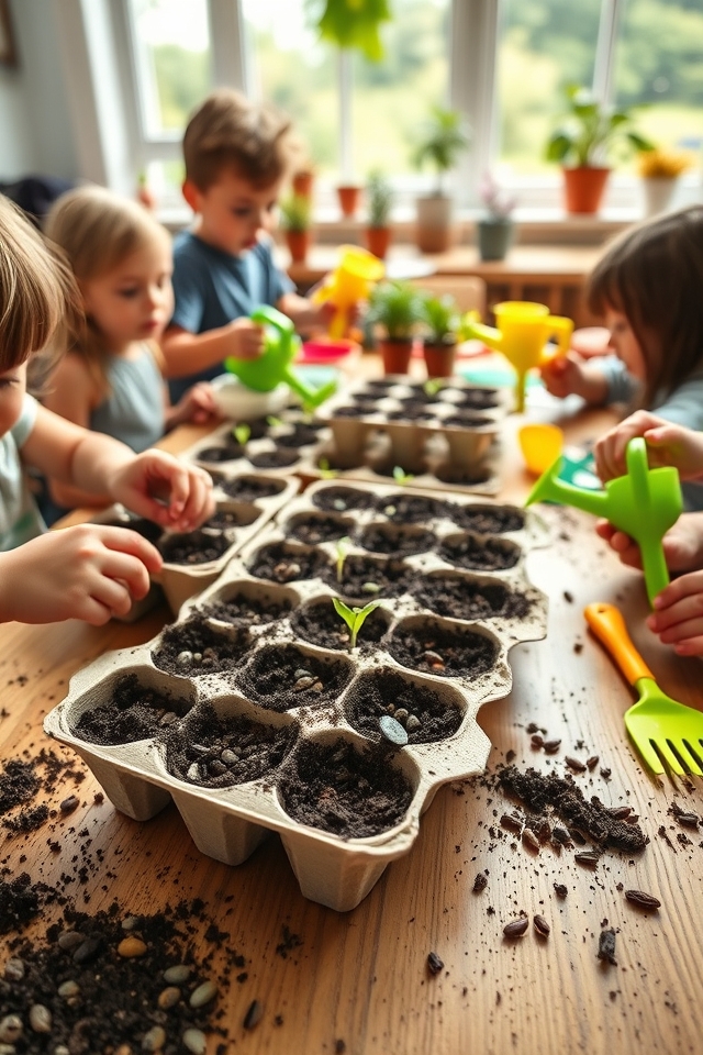 build egg carton starters