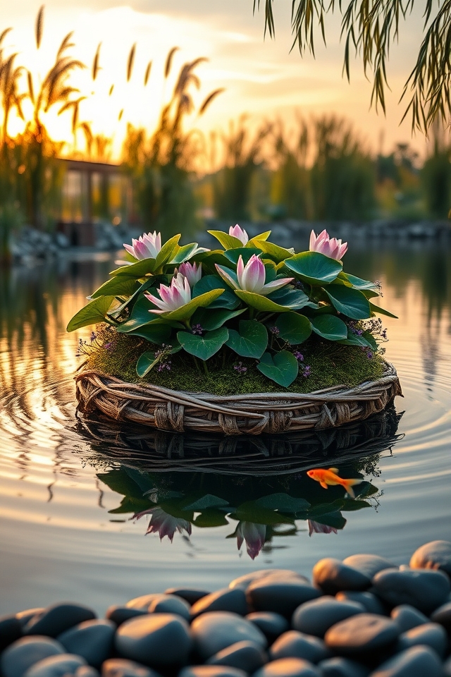buoyant floating plant island