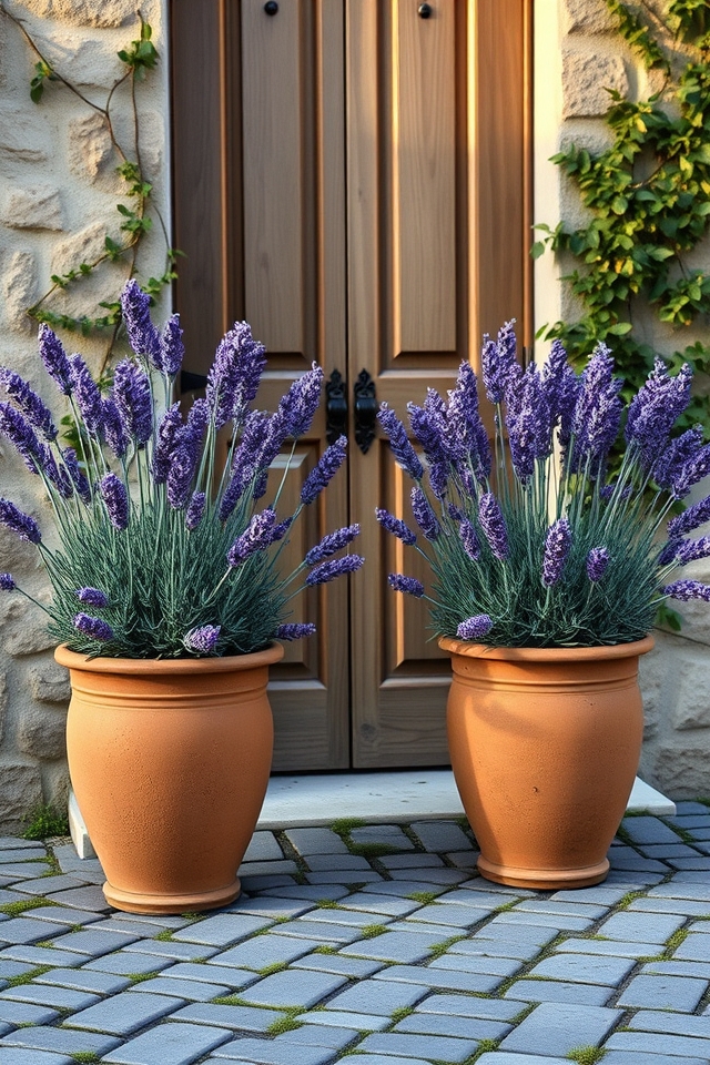 calming aromatic lavender pots
