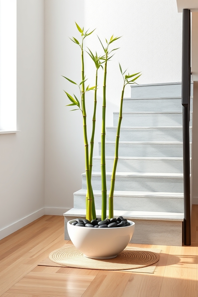 calming zen bamboo stalks
