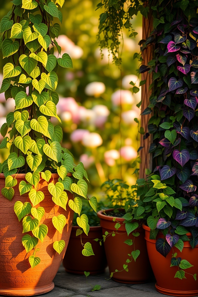 cascading vines enhance outdoor aesthetics