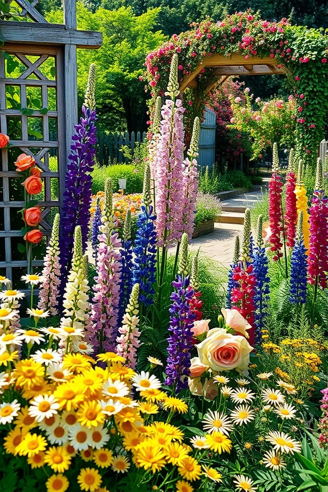 charming colorful cottage blooms