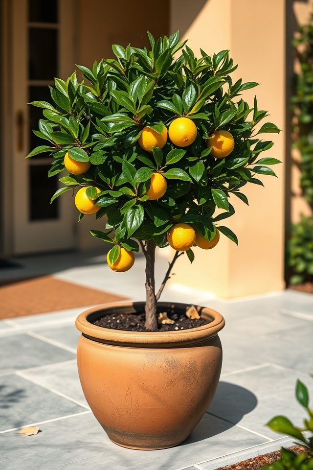 charming front citrus pots