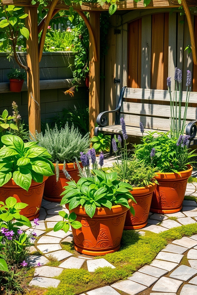 charming functional herb garden