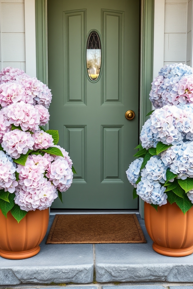 charming hydrangea focal blooms