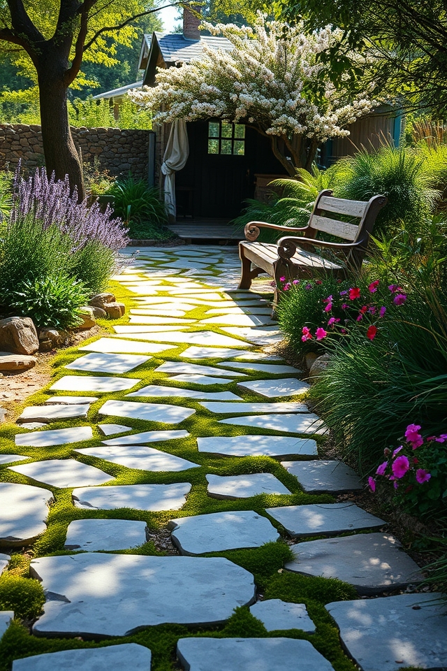 charming natural stone pathways