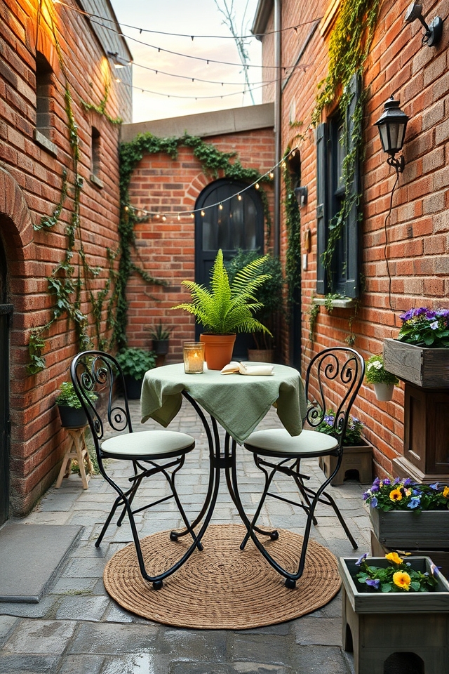 charming outdoor dining nook