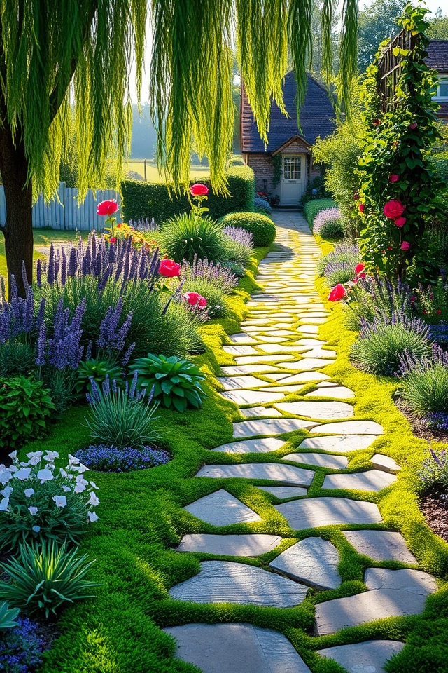 charming pathways enhance gardens