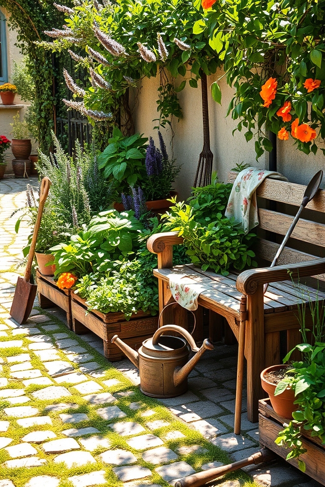 charming rustic herb sanctuary