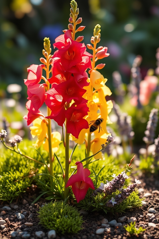 charming snapdragons playful texture