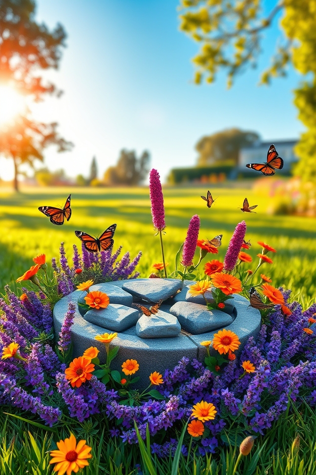 circular butterfly garden spots