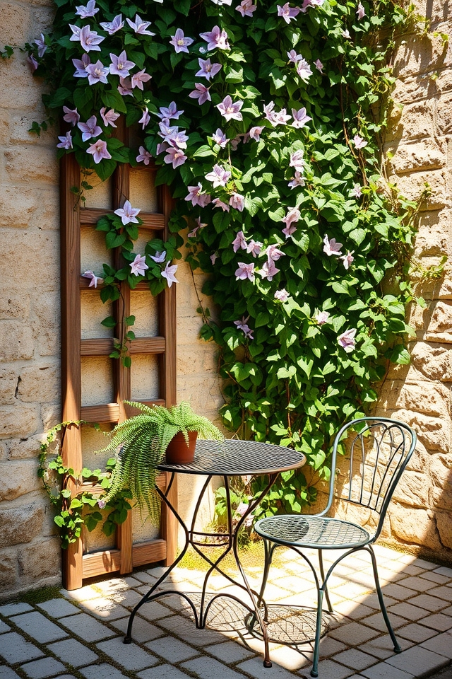 climbing vines enhance courtyards