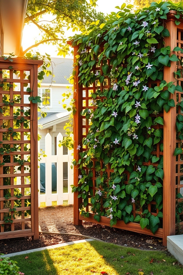 climbing vines on trellises