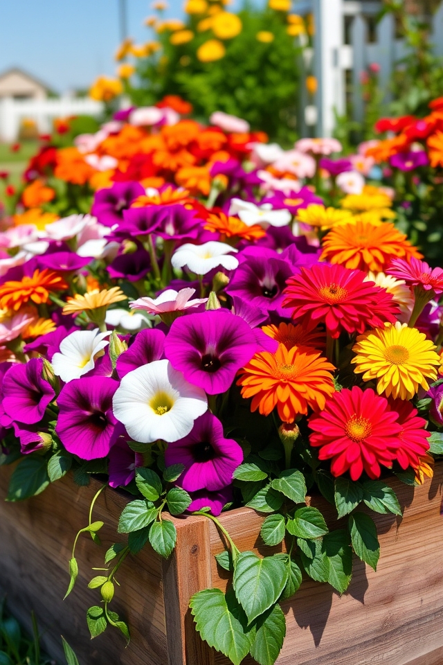 colorful annual flowers thrive