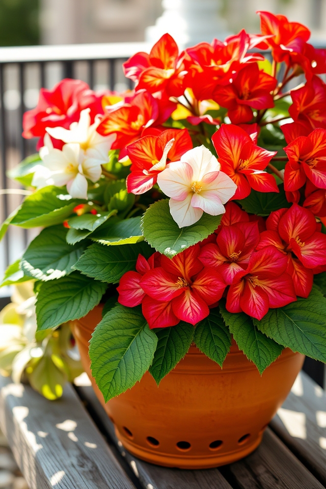 colorful container garden plants