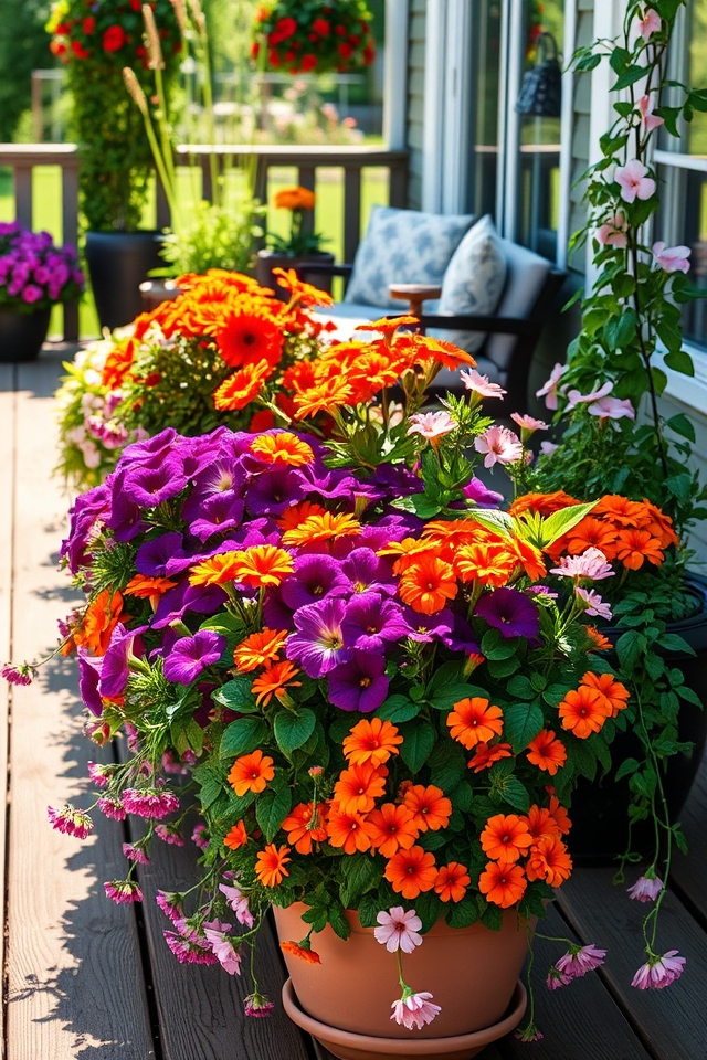 colorful patio annual flowers