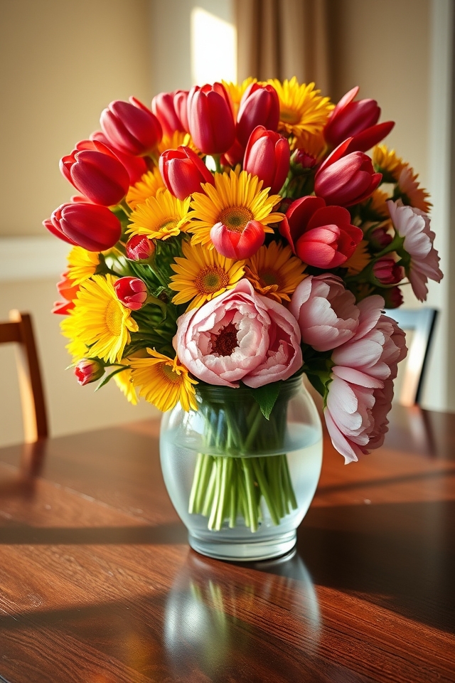 colorful seasonal bloom cluster