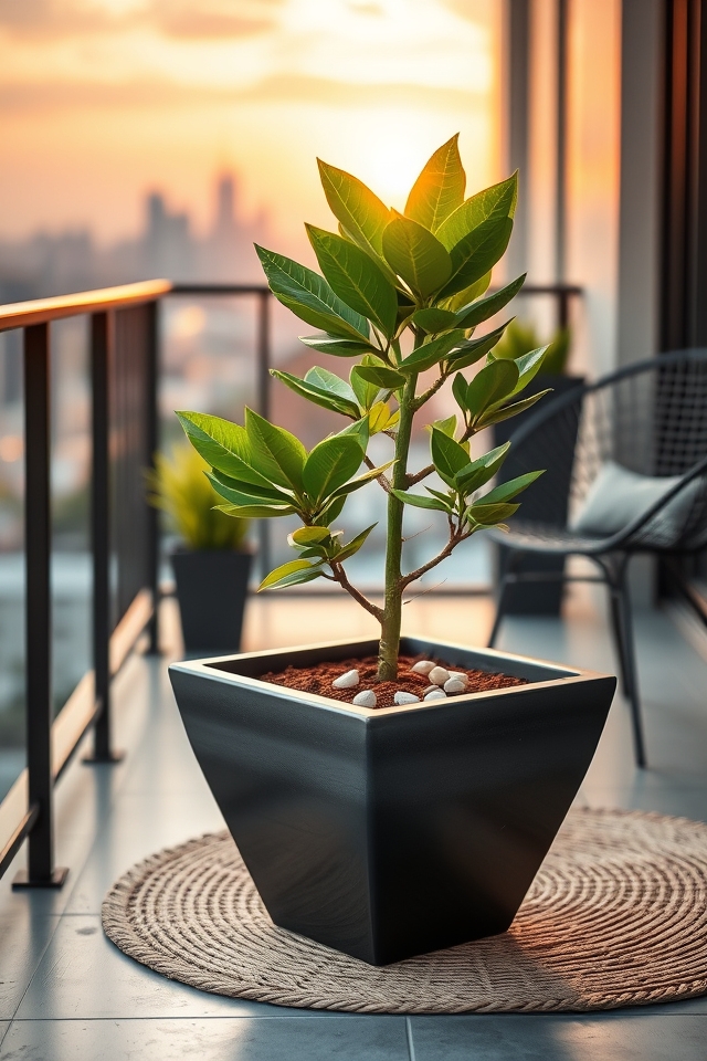 compact corner mango planter