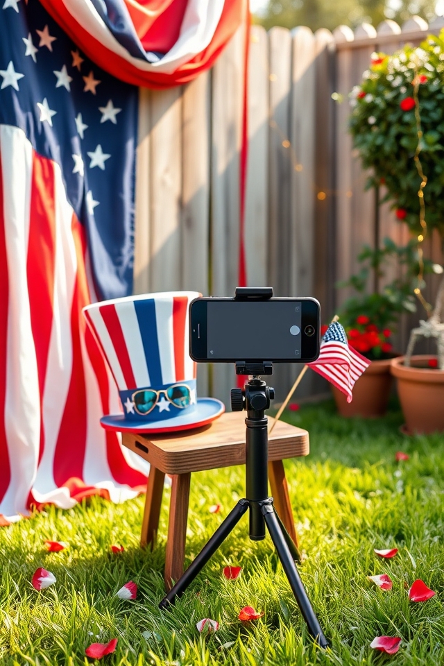 compact patriotic photo booth