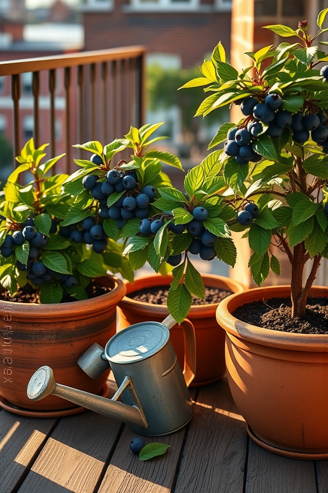 container blueberries for small spaces