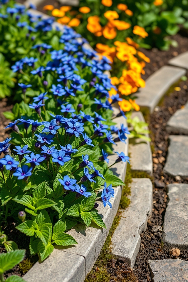 cool blue borage border