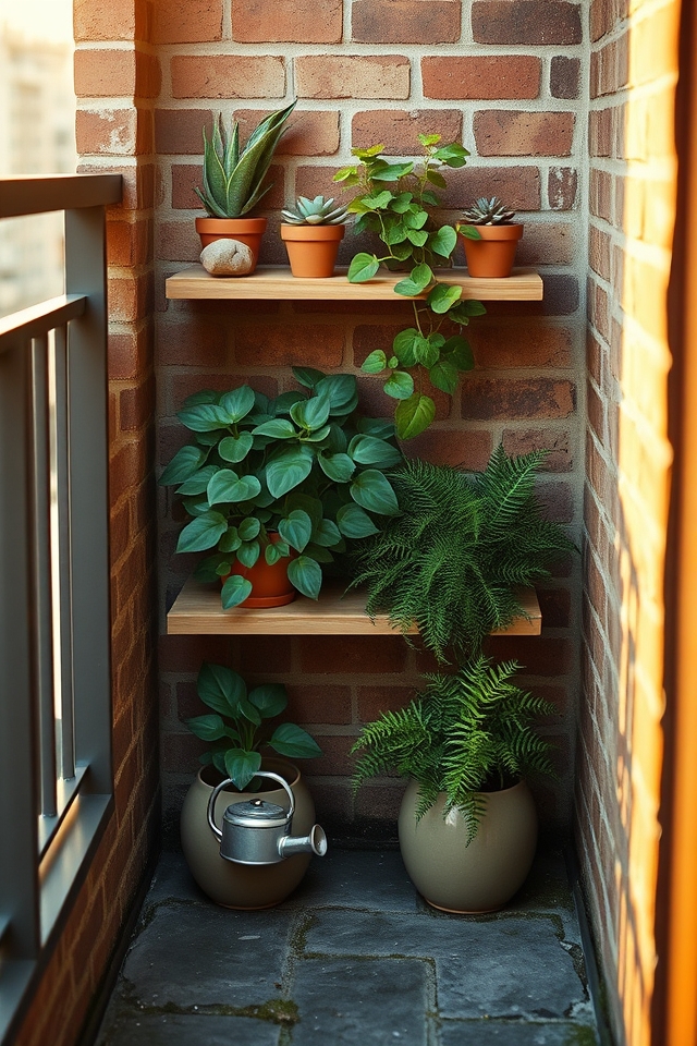 corner shelves hidden greens