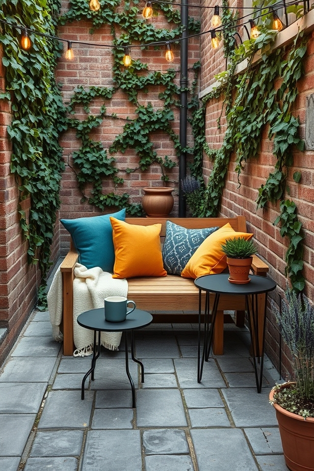cozy cushioned seating nook