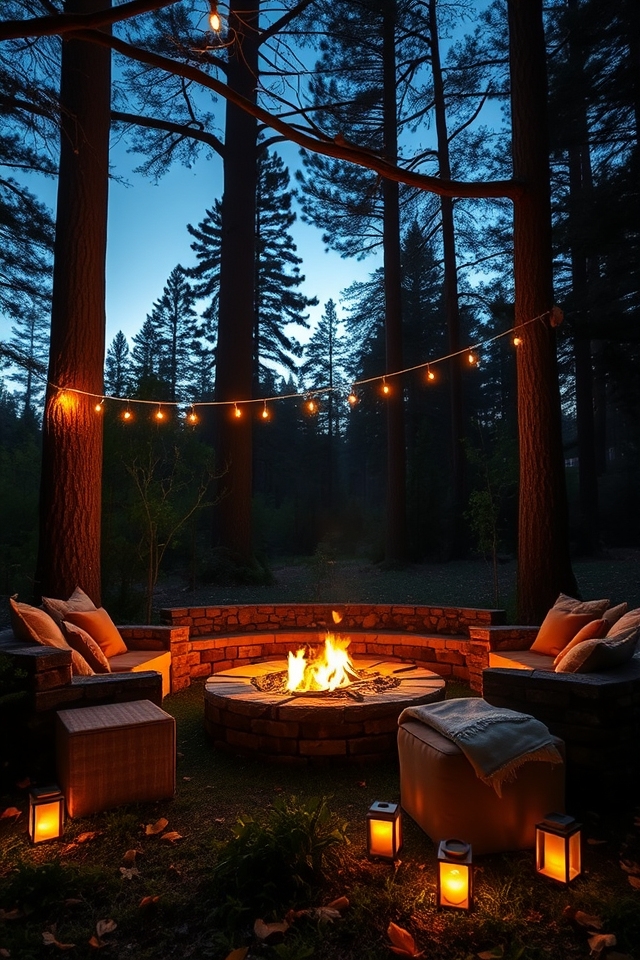 cozy fire pit retreat